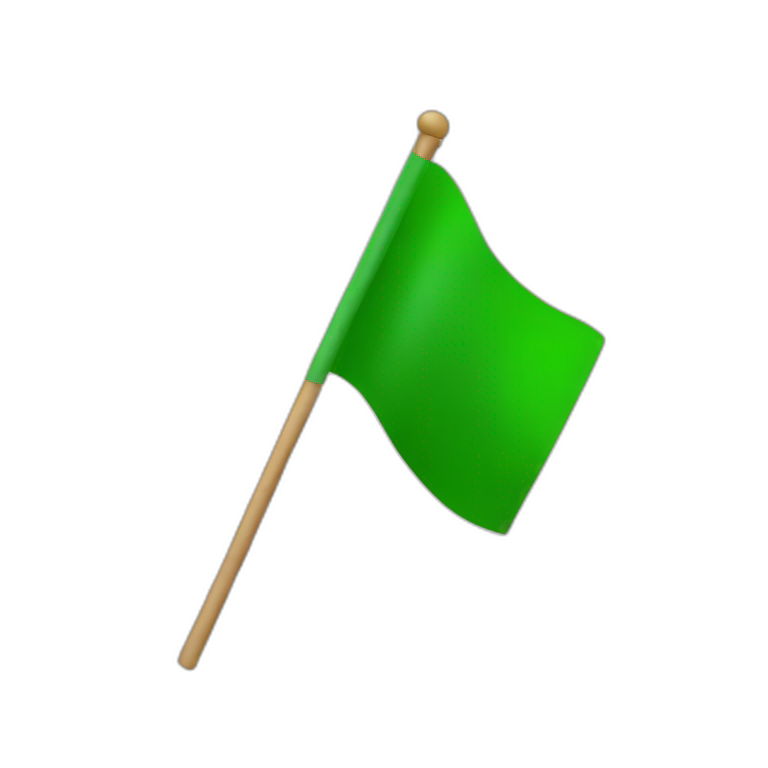 a green flag emoji