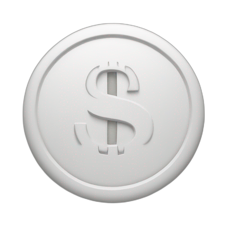 white dollar sign emoji
