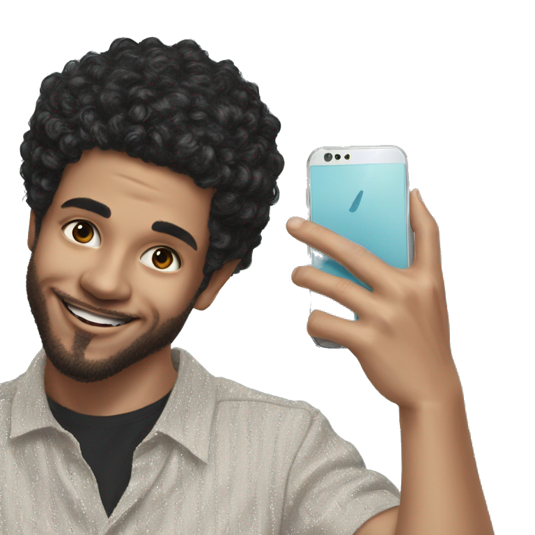 happy selfie with phone emoji