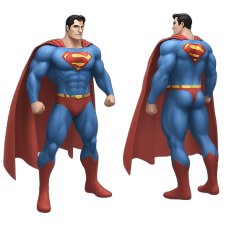 superman full body，sketch emoji