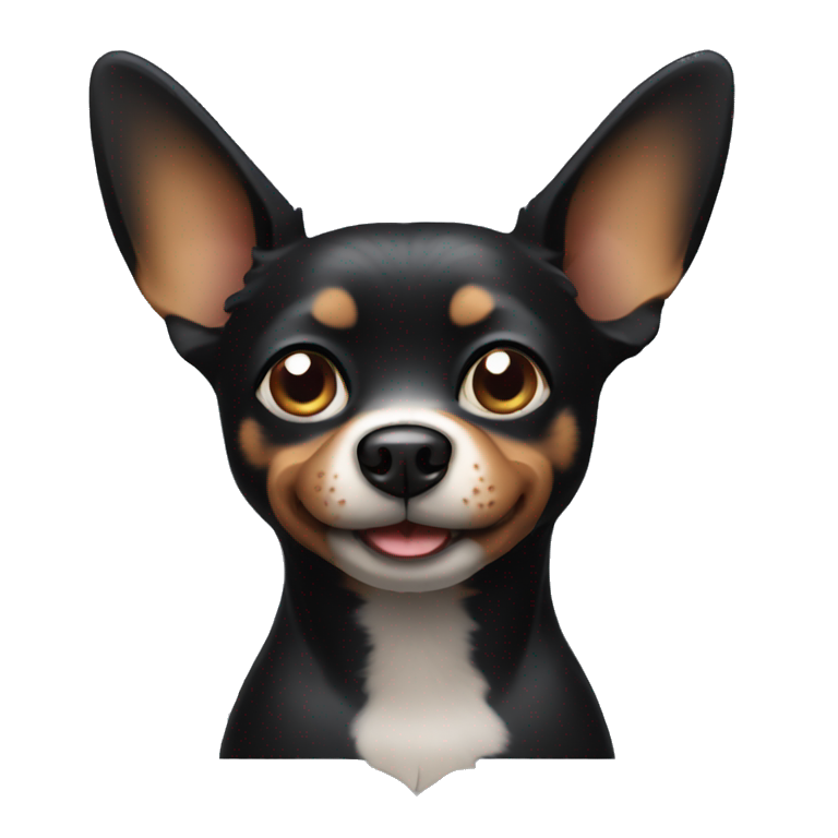 Small black dog with pointy ears emoji