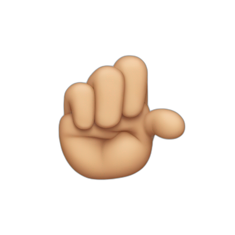 Trump with small hands emoji