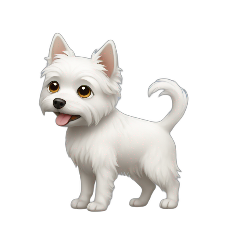 Small white dog emoji