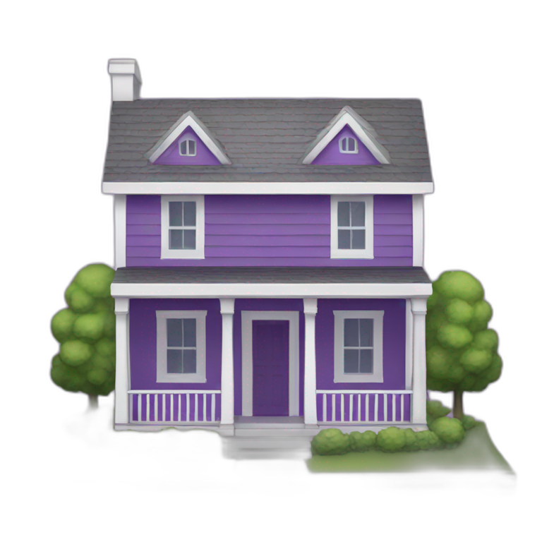 purple minimalistic house emoji