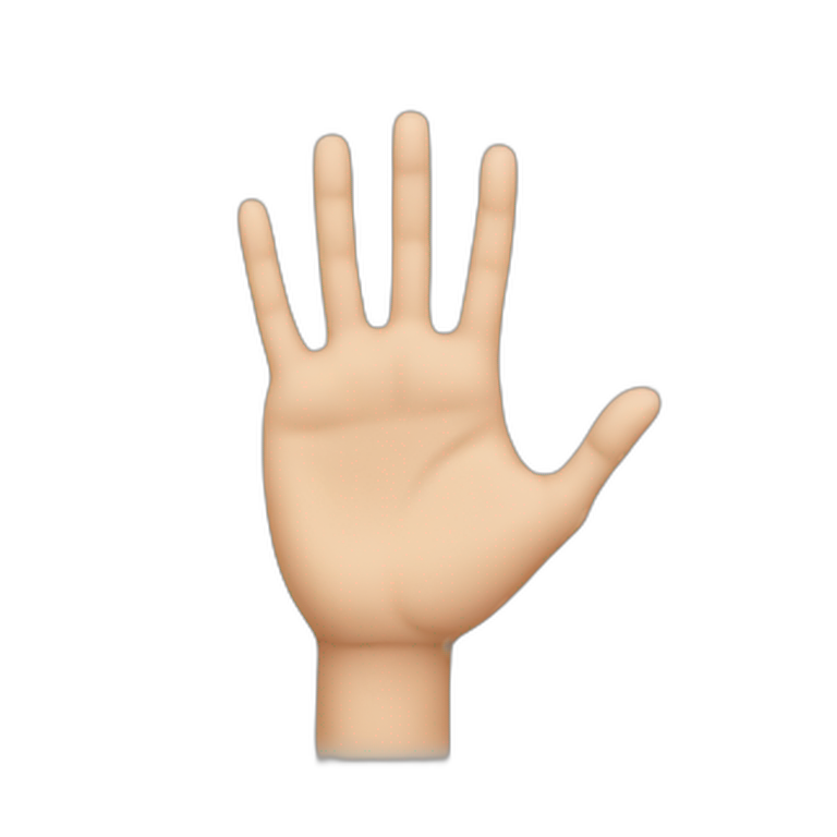 Hand showing 3 emoji