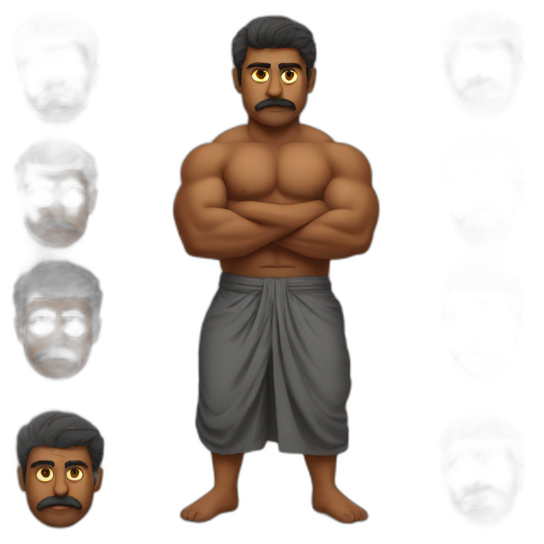 Tamil strongman emoji