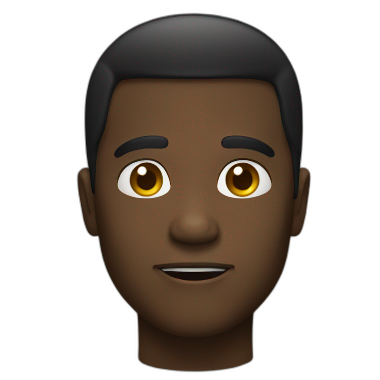 Black guy shoked emoji