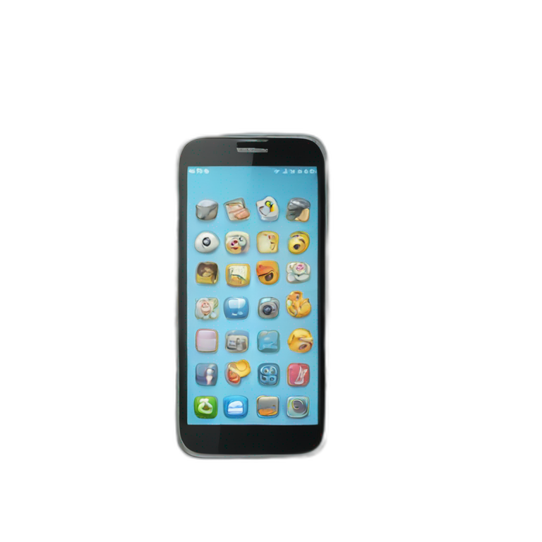 smartphone with apps emoji