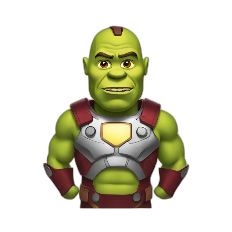Shrek if he was iron man emoji