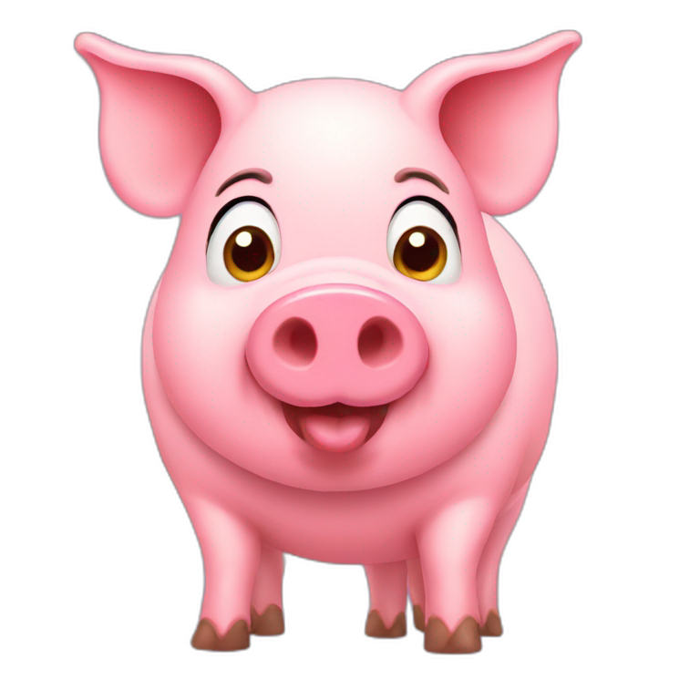 pig with hearts emoji
