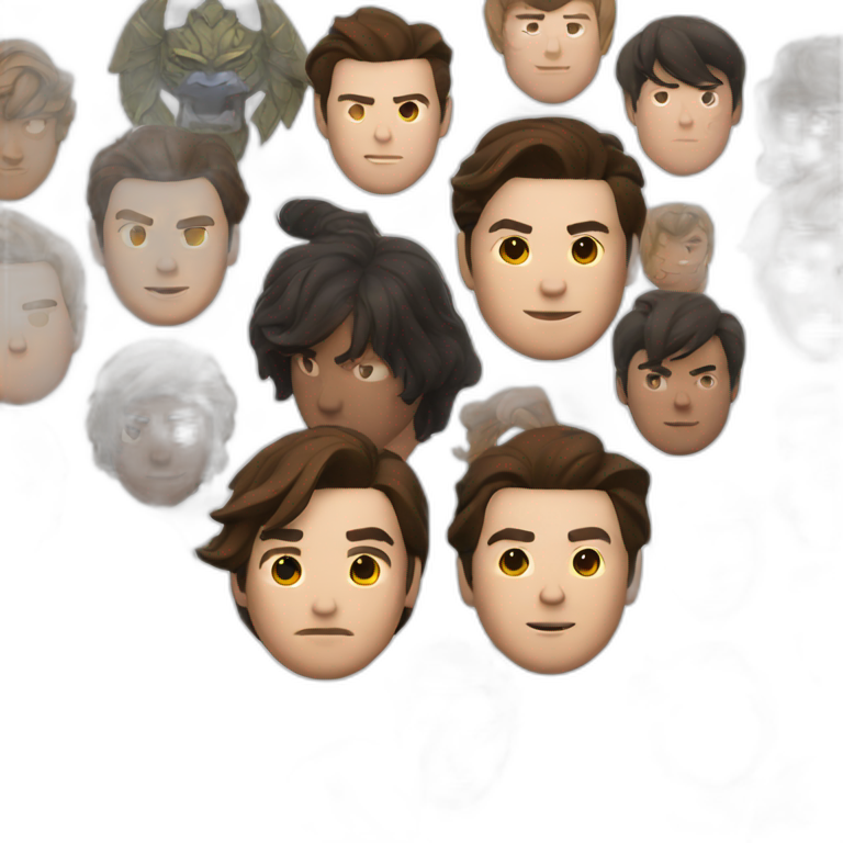 White guy with brown hair with Shang chi emoji