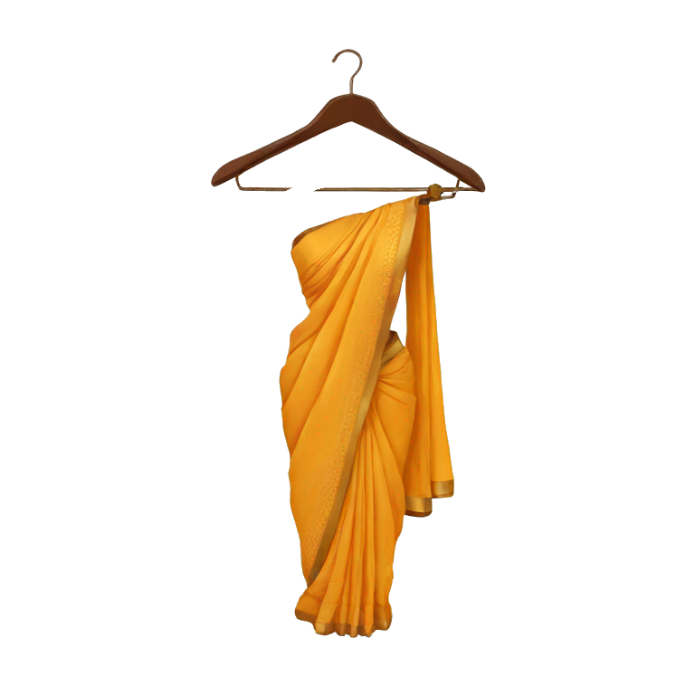 Hanger with saree  emoji