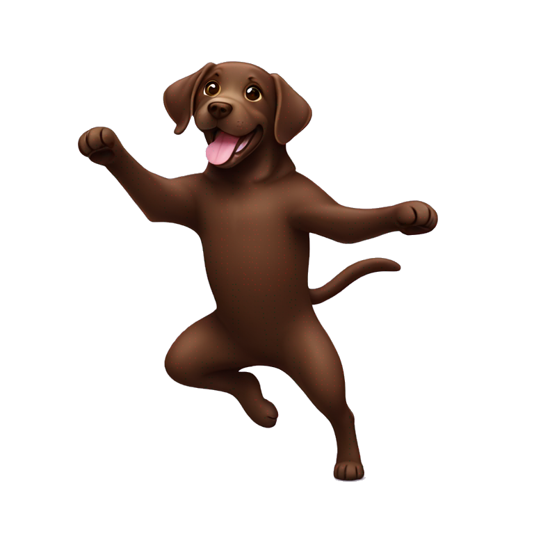 chocolate labrador dancing emoji