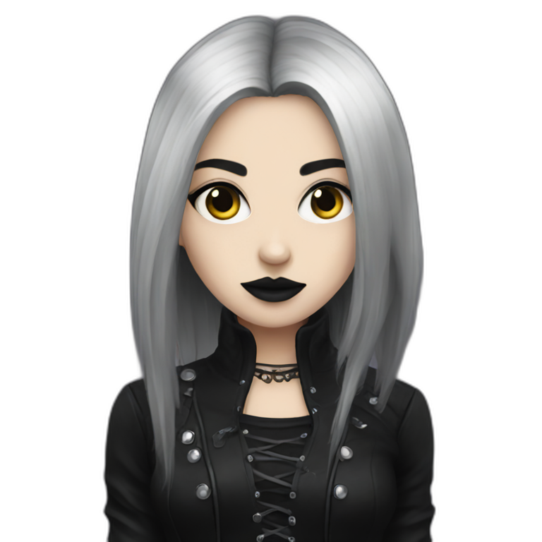 Goth girl emoji