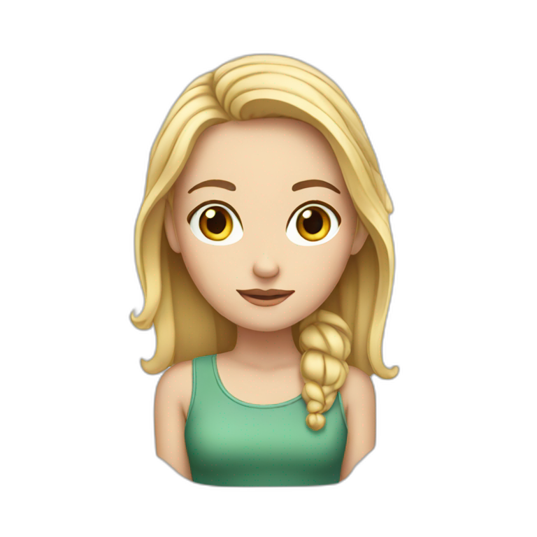 white girl thinking emoji