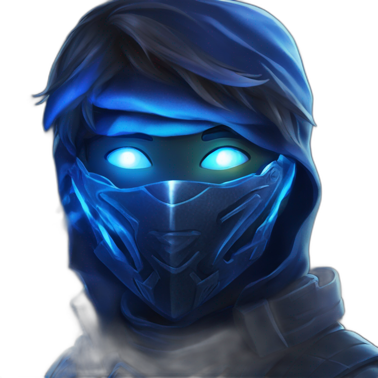 mask boy in glowing armor emoji