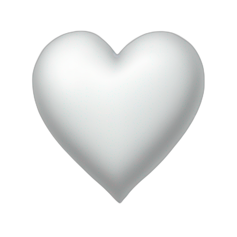 white heart ios emoji