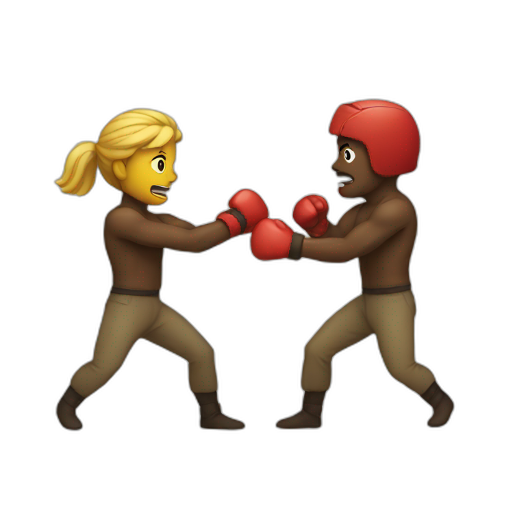 two people fighting emoji
