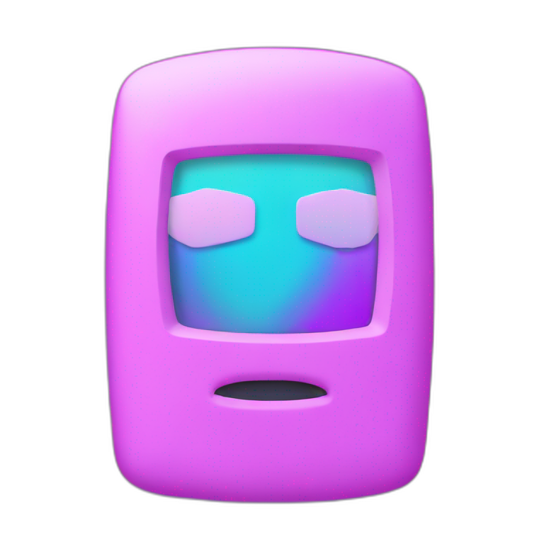 vaporwave 3d frame no face emoji