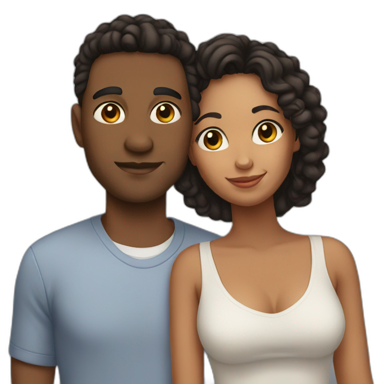 mixed race couple emoji