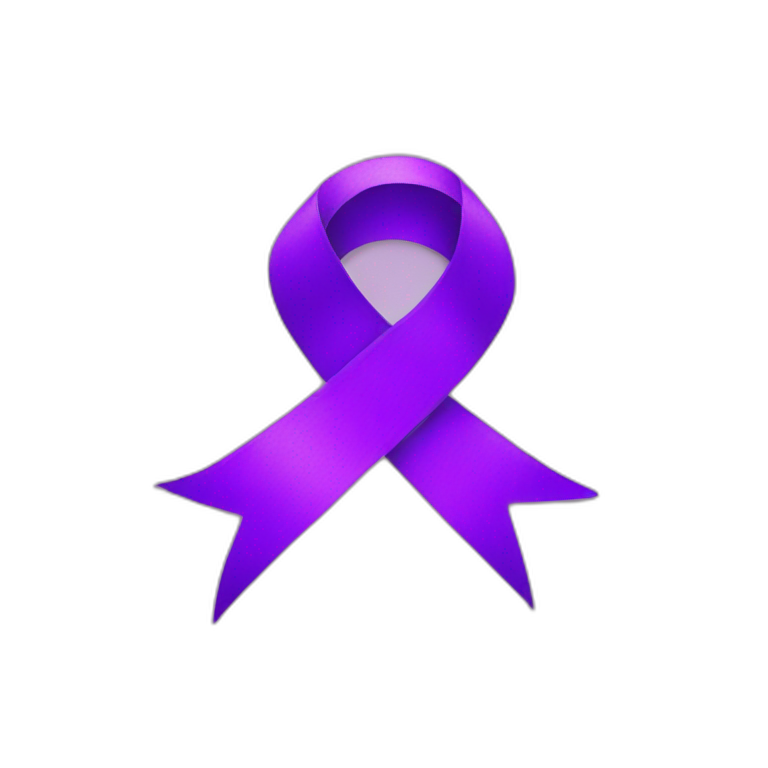 Purple ribbon emoji