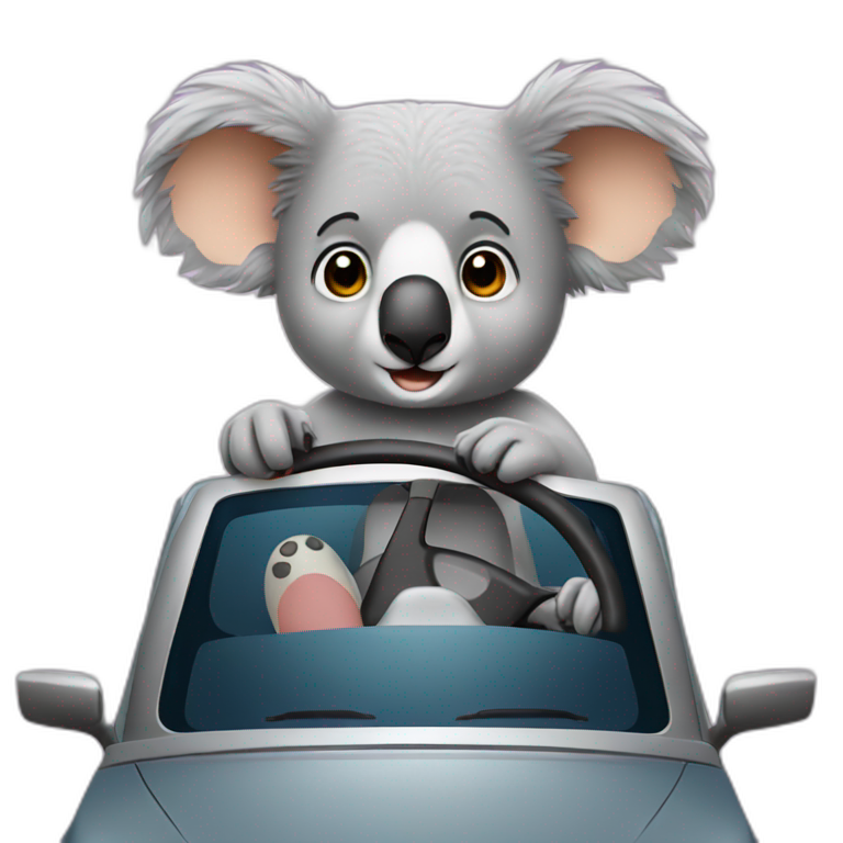 koala driving a car emoji