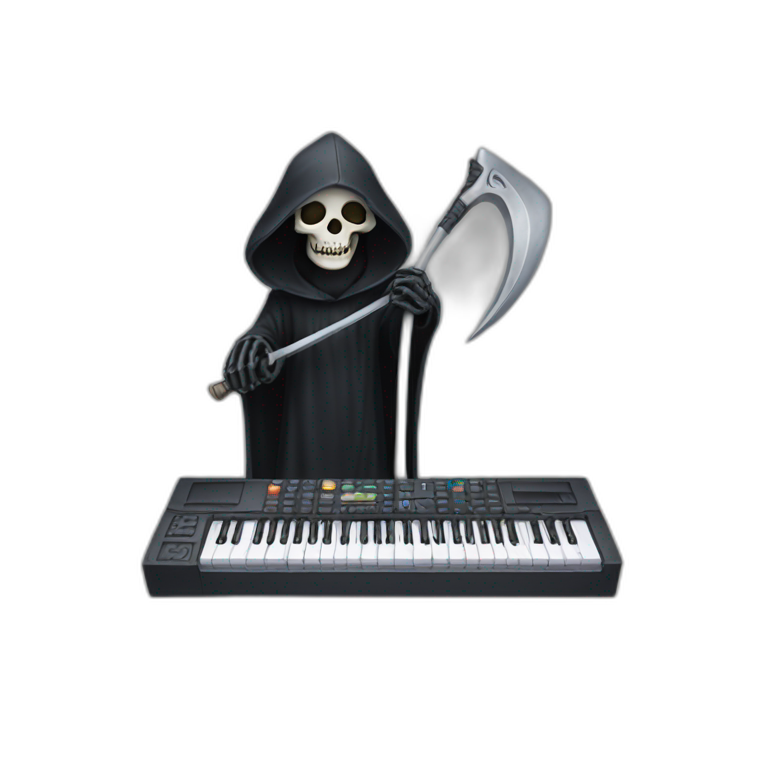 grim reaper with a keyboard scythe emoji
