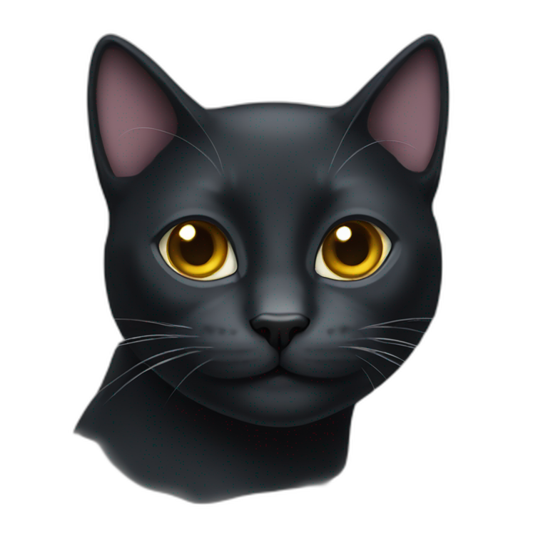 Gato negro emoji