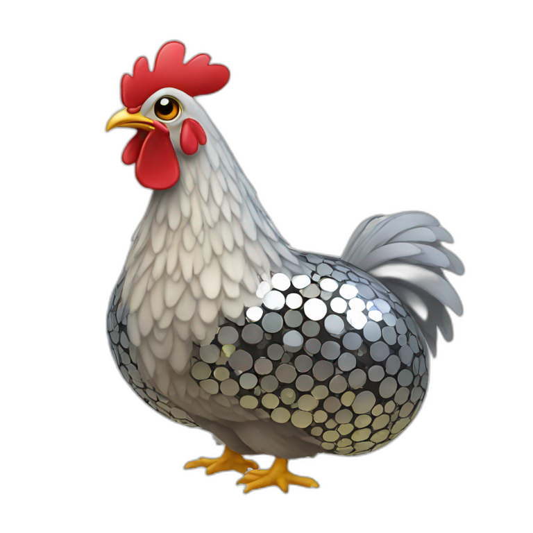 discoball chicken emoji