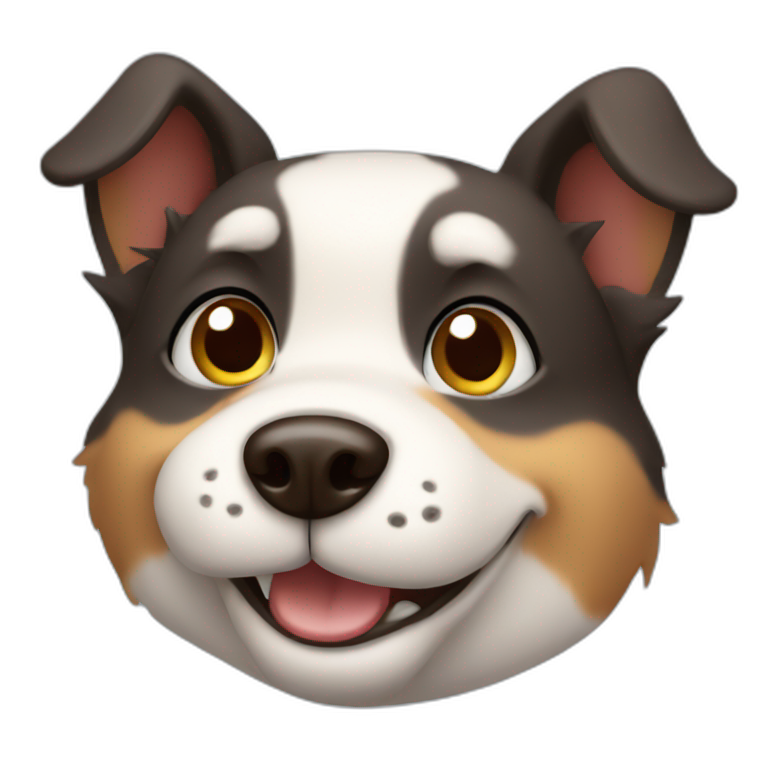 Cute little Smiling Dog  emoji