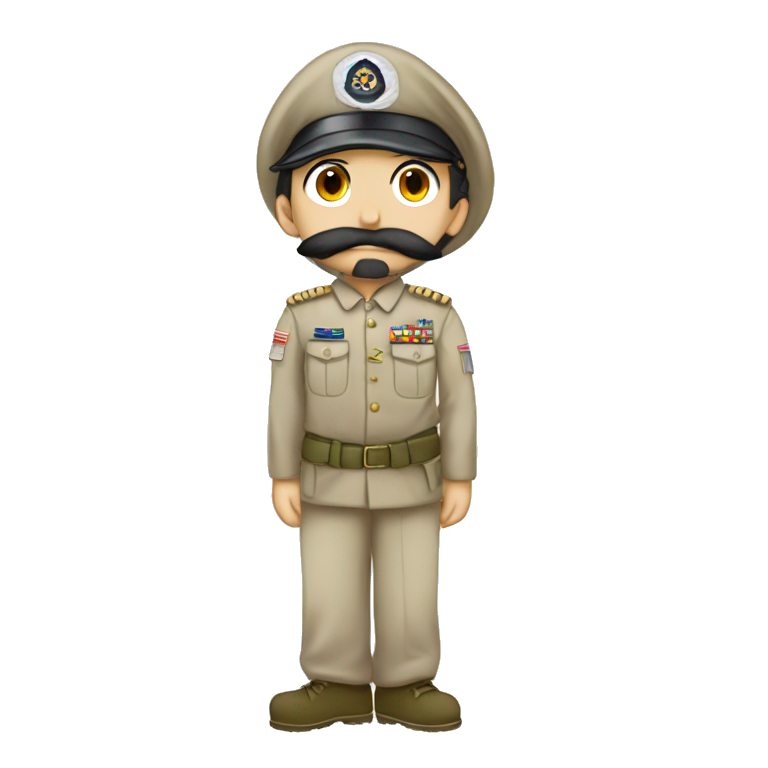 military man in black uniform emoji