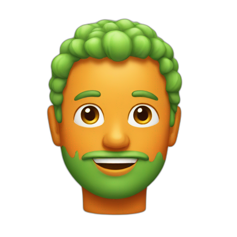 Green orange emoji