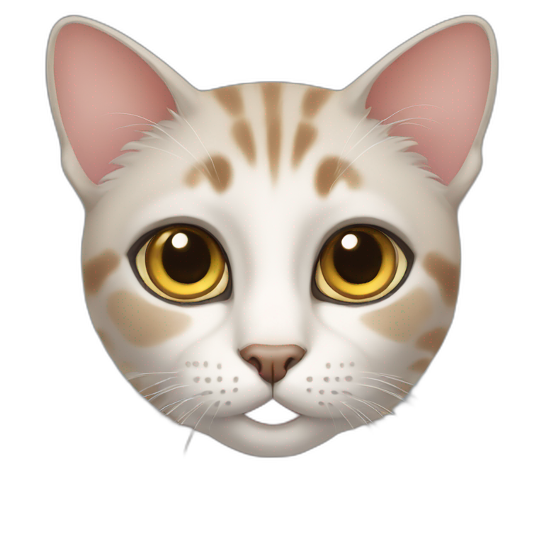 beautiful cat with big eyes emoji