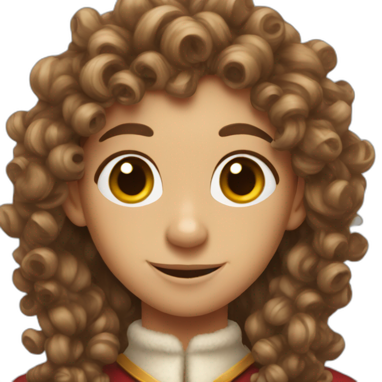 Elf with curly brown hair emoji