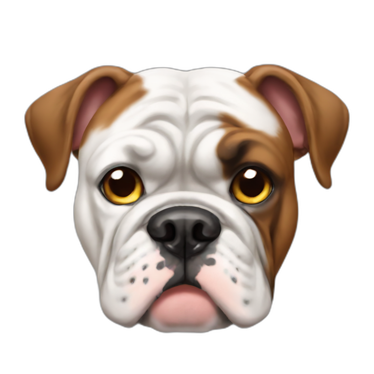Bulldog frances y boxer blanco emoji