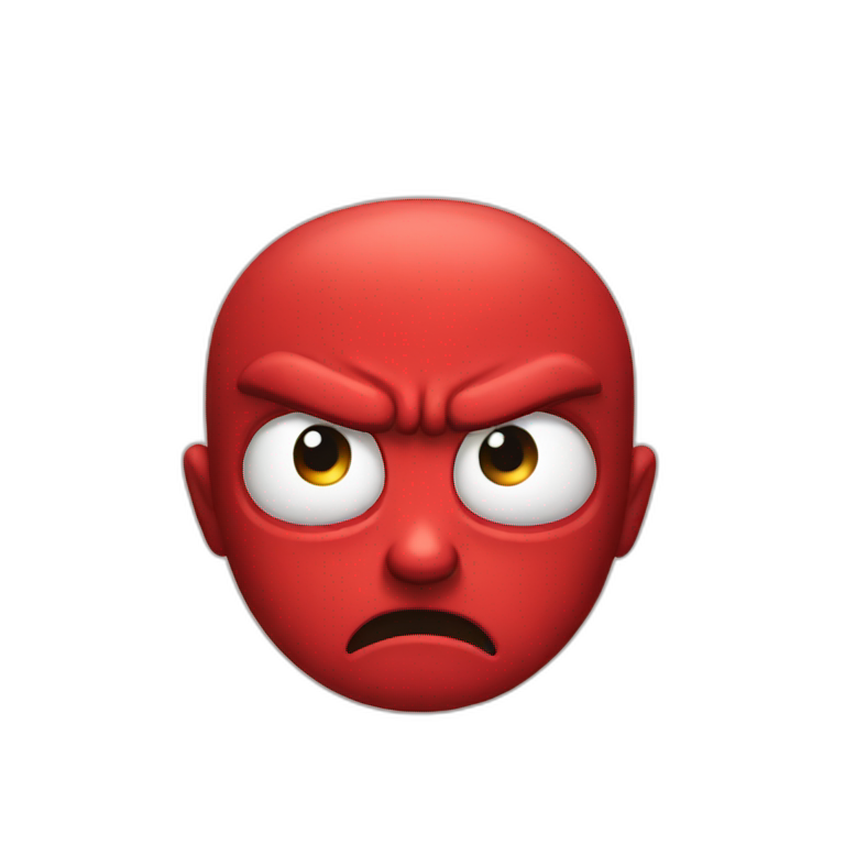 Angry red emoji
