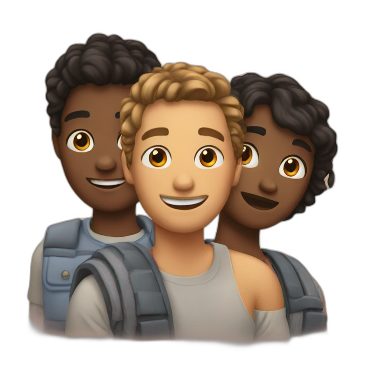 Three best friends emoji