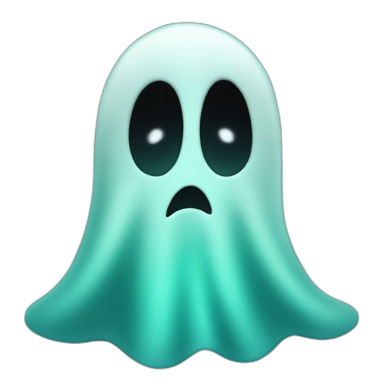 teal ghost emoji