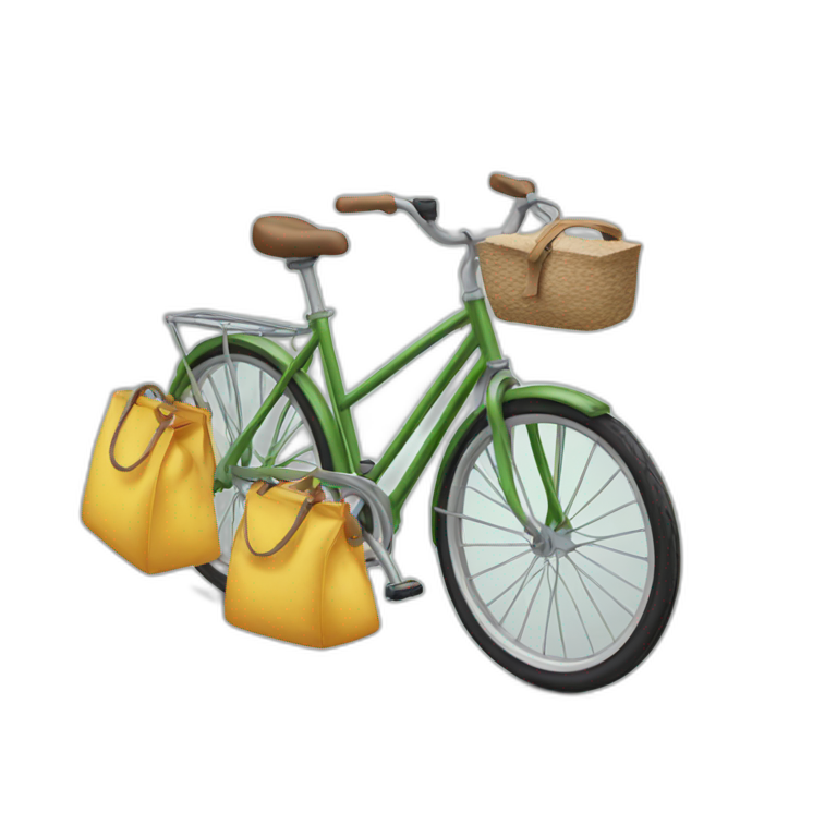bike with bags emoji
