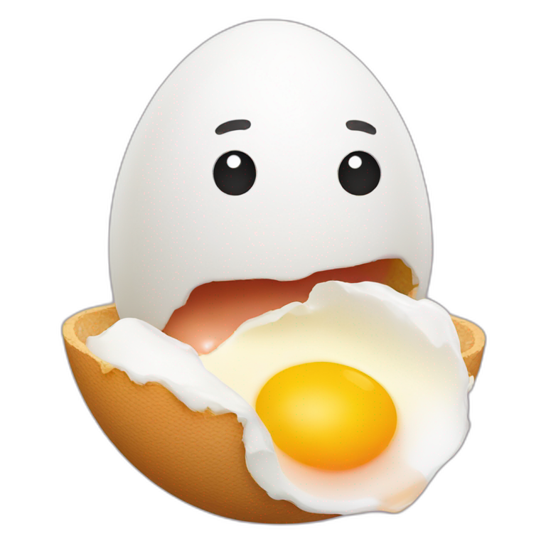 Egg eating egg eating egg emoji