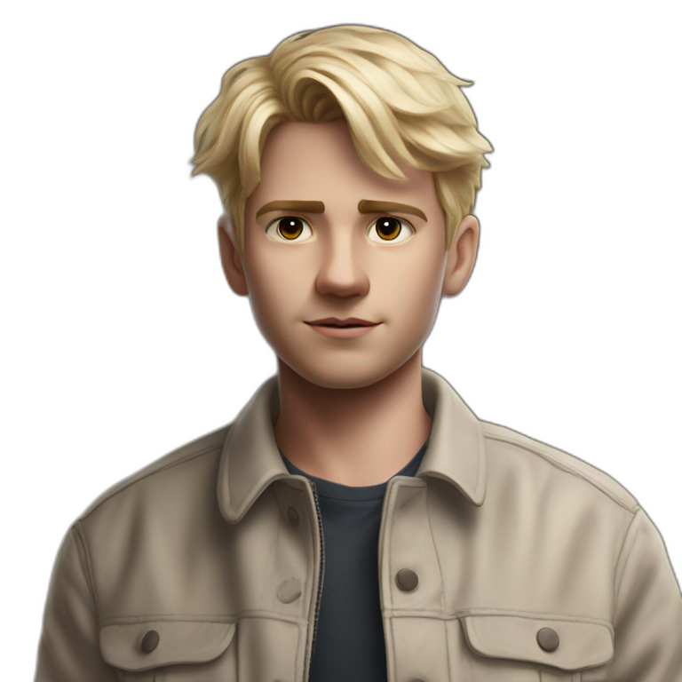 blonde boy in jacket emoji