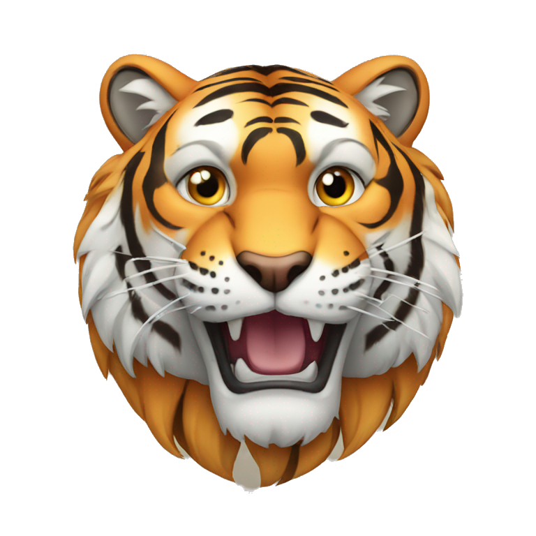 Tiger with lion emoji