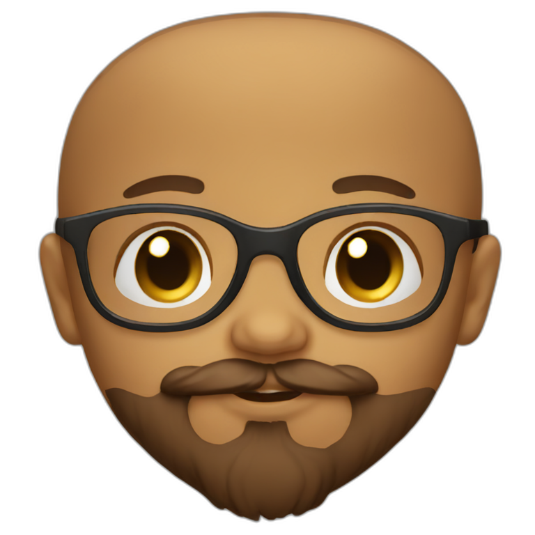 baby with thick glasses and a brown beard emoji