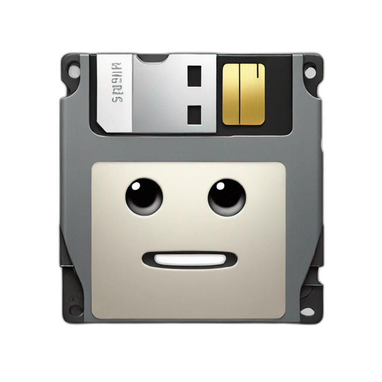 Happy Floppy Disk emoji