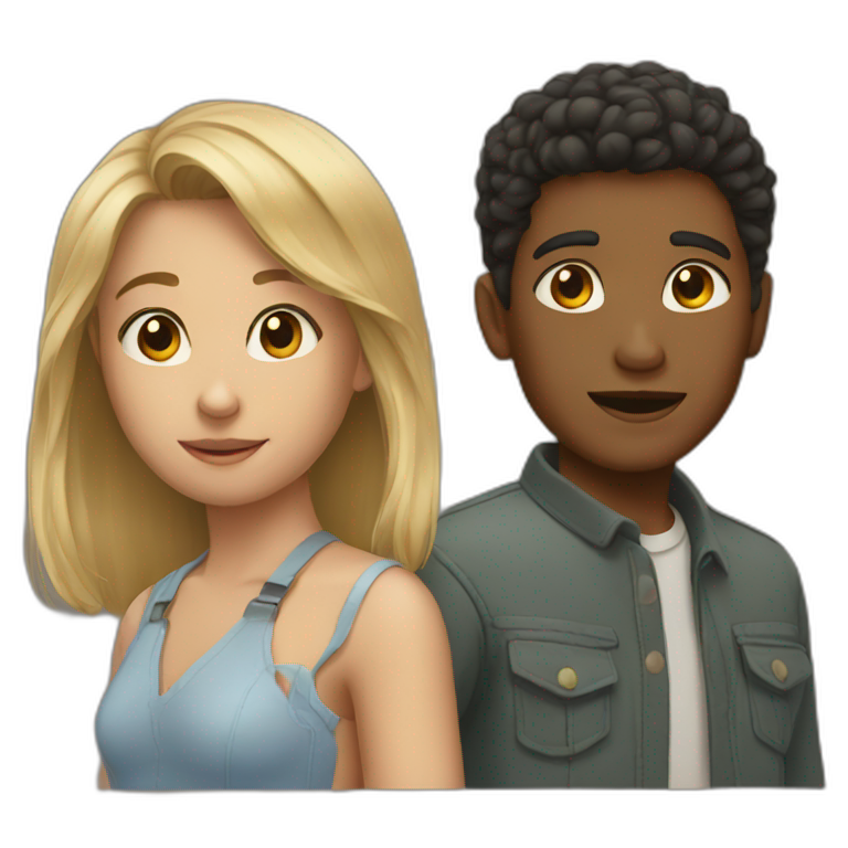 two girls two boys emoji