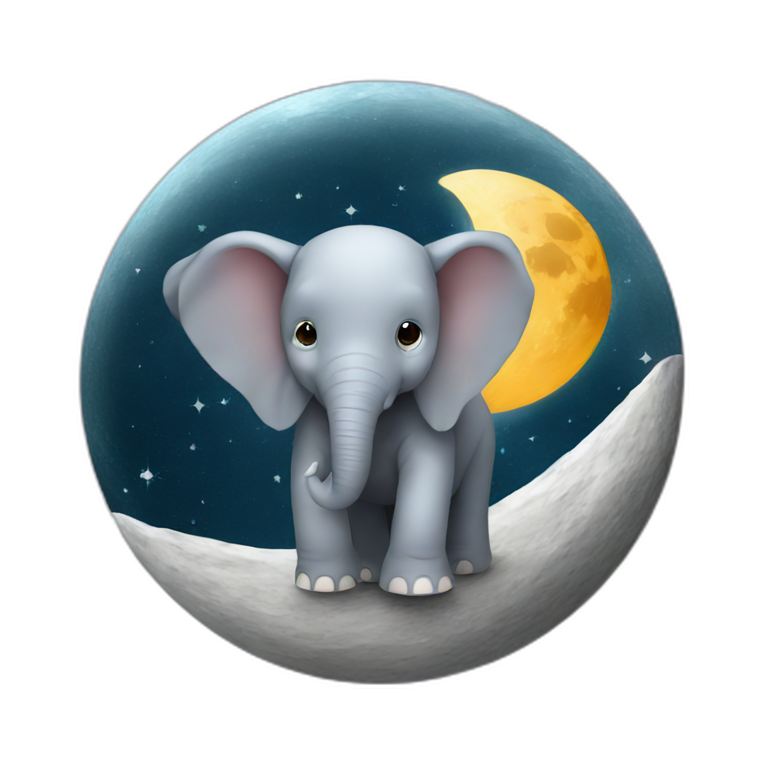 elephant on the moon emoji