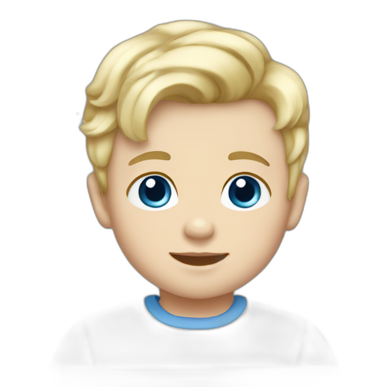 Baby boy blond hair blue eyes emoji