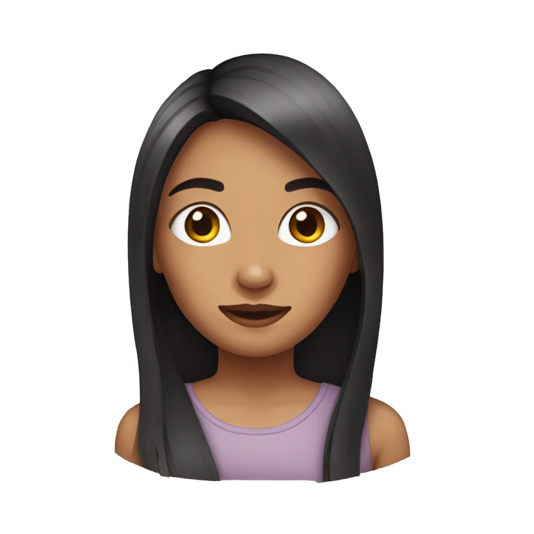 girl with straight hair emoji