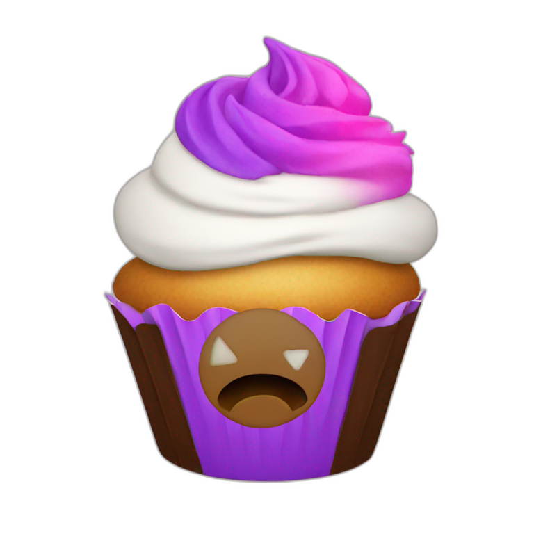 an rgb cupcake gaming emoji