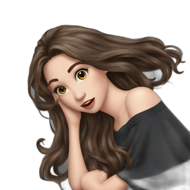 "girl with long brown hair" emoji